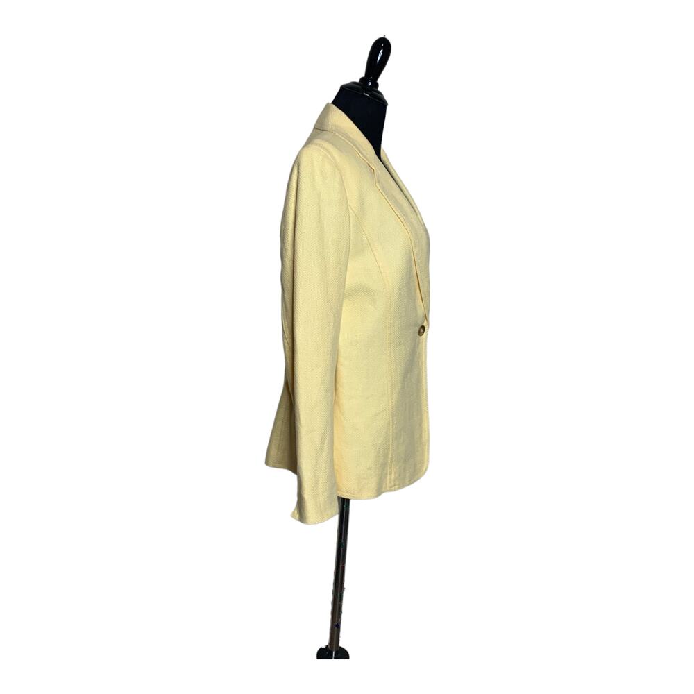 Talbots Pale Yellow Single-Button Blazer - Picture 8 of 9